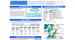 Desktop Screenshot of martinsvilleweather.com